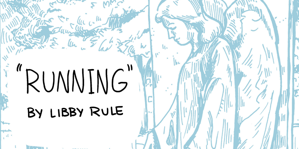 nocontactmag's tweet photo. "There are good places to run in my town: the old track, the park, and the cemetery. I try to pick the one with the least number of people."

Read @LibbyRuleArt's graphic essay, "Running", now live in Issue Five!

https://t.co/SrgcerxMBS https://t.co/0WvnZZERNS