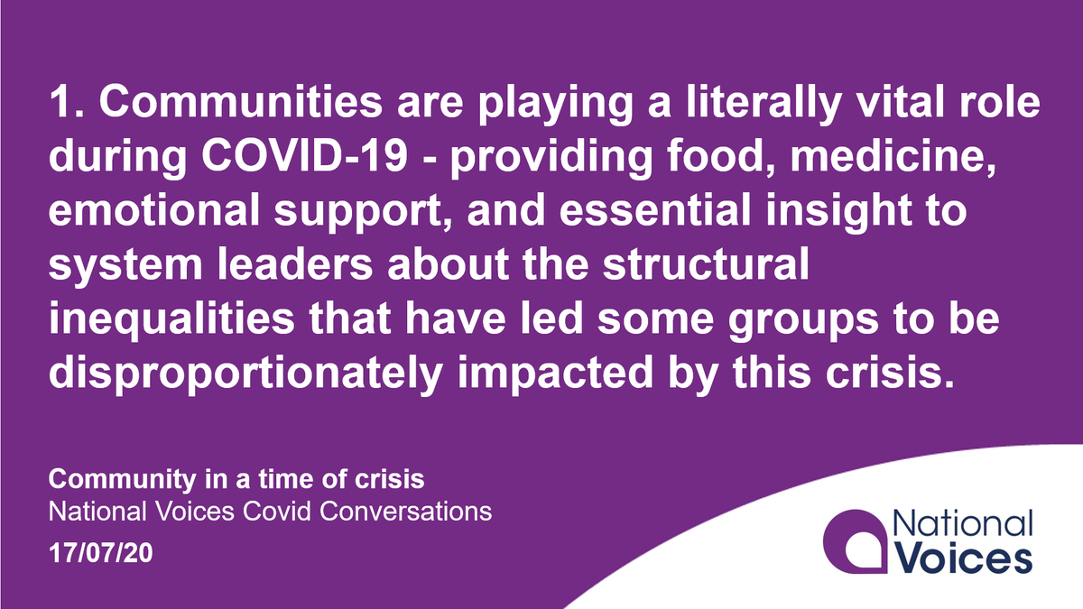 1. Communities are playing a literally vital role during  #COVID19...  #OurCovidConversations  #HWAlliance (2/6)