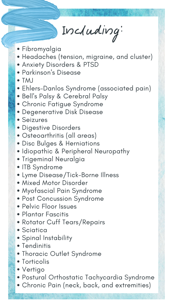 ARCPhysTherapy's tweet photo. The possibilities are endless with Fascial Counterstrain! Swipe through these images to find out how it can help provide relief to a vast number of conditions and illnesses! #FascialFacts https://t.co/suTrdQdzCf