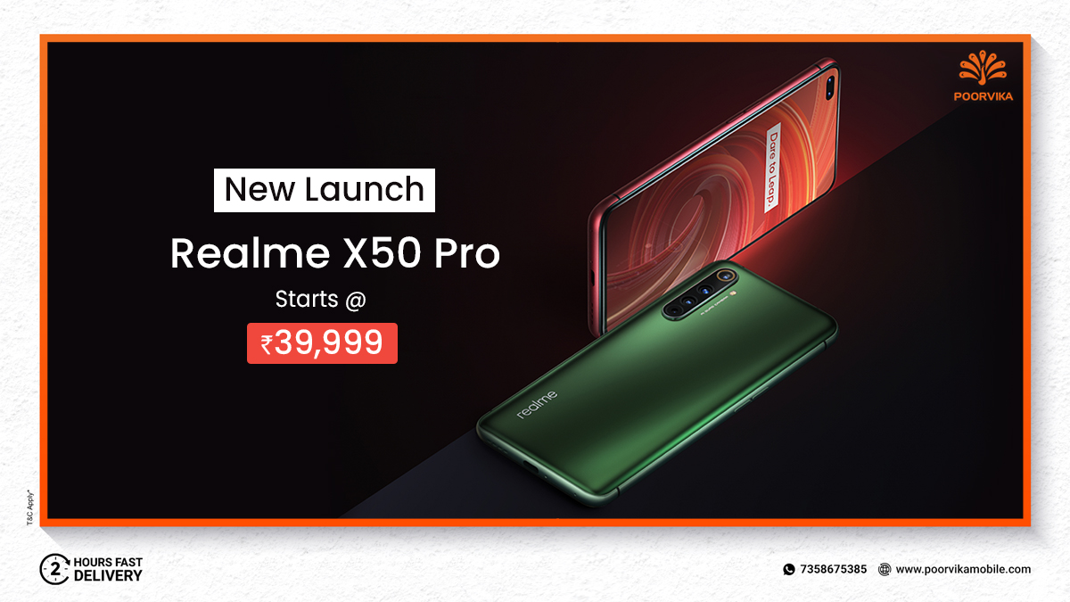 poorvika_india's tweet photo. Save your Charging Time with 65W #SuperDart Charge on the Brand New #Realme X50 Series #Smartphones !.
#FlagshipProcessor and #90HzDisplay Refresh Rate give you the Ultra Smooth Experience !. 

Shop Now : https://t.co/E1engnJFRk. 

#Poorvika #SuperAmoled #5G #Wifi6 #VaporCooling https://t.co/KmXG8wVNDt