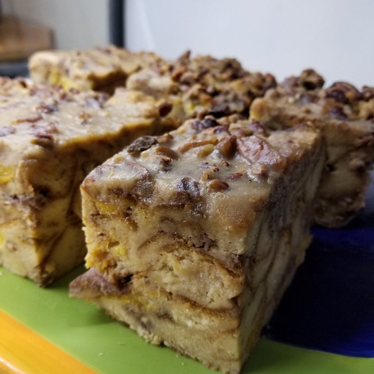 Peach Praline Bread Pudding.  Happy Friday! Hope to see you.