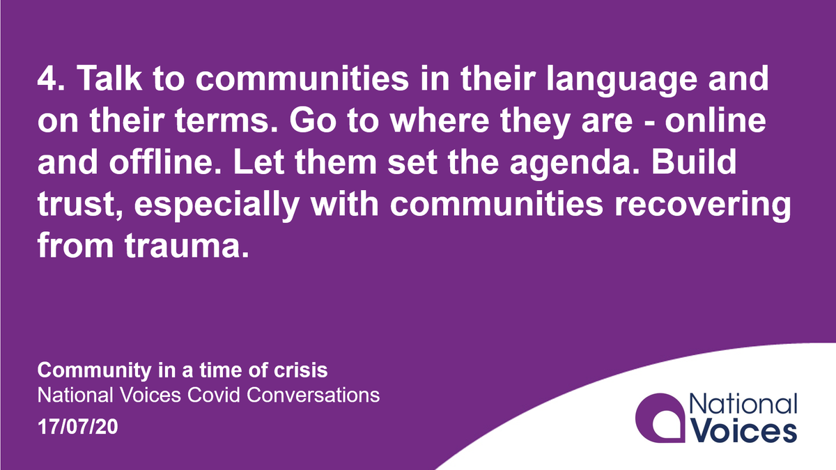 4. Talk to communities in their language and on their terms.  #HWAlliance  #OurCovidConversations (5/6)