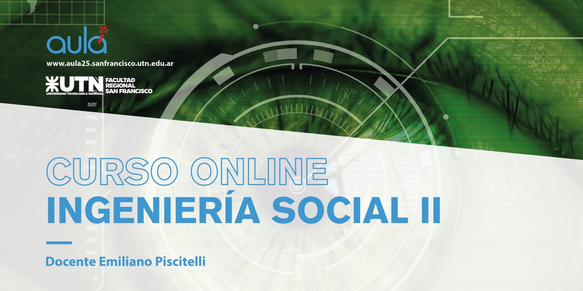 campusaula25's tweet photo. ¡Últimos días para sumarte! el Lunes comienza el Curso Online #IngenieríaSocial, nivel II con @emilianox 💻6 clases virtuales de entrenamiento en las distintas técnicas y herramientas. Más info 🔗 https://t.co/ywdijw5Jtb https://t.co/hGfKZWmj98