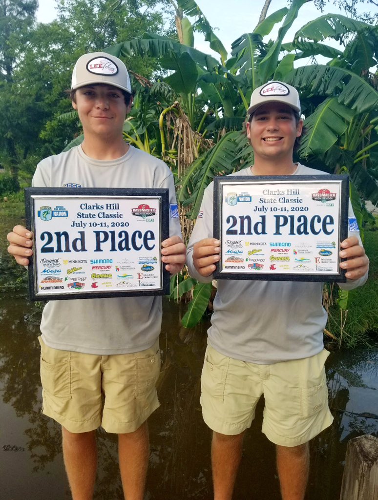 Congratulations to Flint Davis and Jay Henemyre for placing 2nd in the Georgia High School BassMaster State Championship! They will be one of 2 teams from the State of Georgia competing in the National Championship in October at Kentucky Lake in Paris, TN.