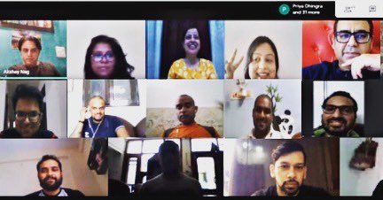 MeghaMiglani2's tweet photo. Virtual celebration of our Stellar performers 👏🏻 Thank you for the time @GAllucinating @NehaVerma134 https://t.co/LEw3KKAdOv