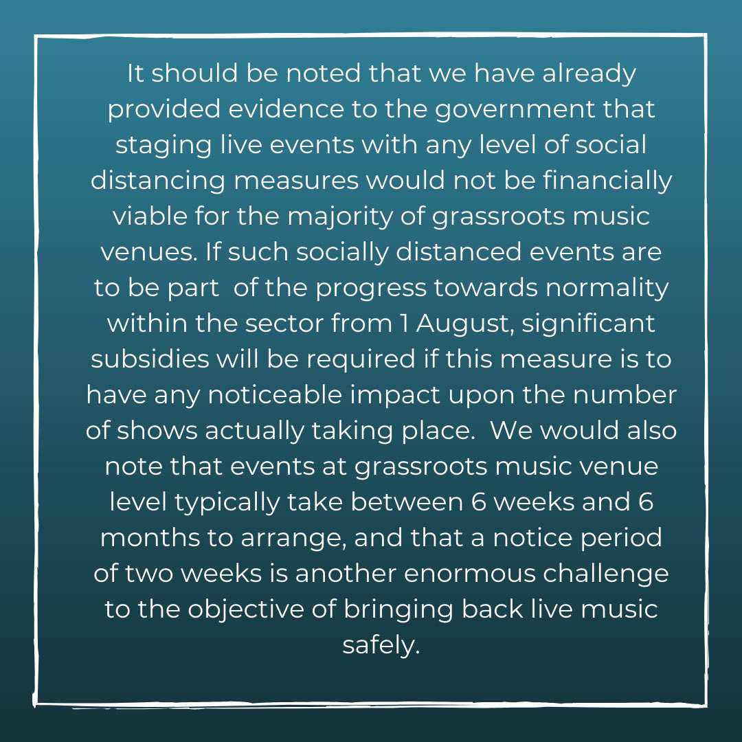 Please read our statement regarding the latest government announcement about live gigs returning as early as August 1st.