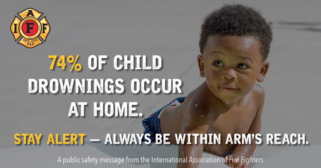 IAFFofficial's tweet photo. Never leave young children near pools – no matter how small – unsupervised. #IAFFsafetytips https://t.co/nvGgALZF0w