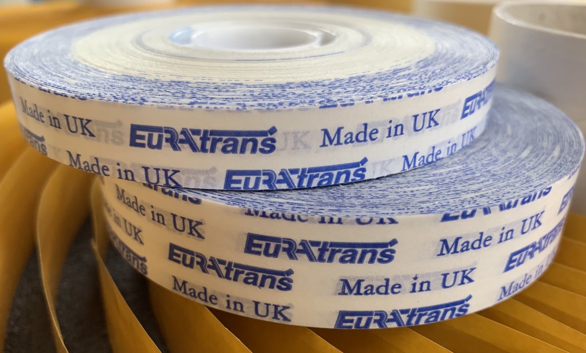 PalAdhesives's tweet photo. Our branded EuRAtrans product was the first ATG tape developed here at PAL over 20 years ago &amp; still remains the most popular. Available in either 12mm or 19mm widths our EuRAtrans transfer tape is a popular choice for people working in the print industry. #print #printfinishing https://t.co/fYovv95Hy5