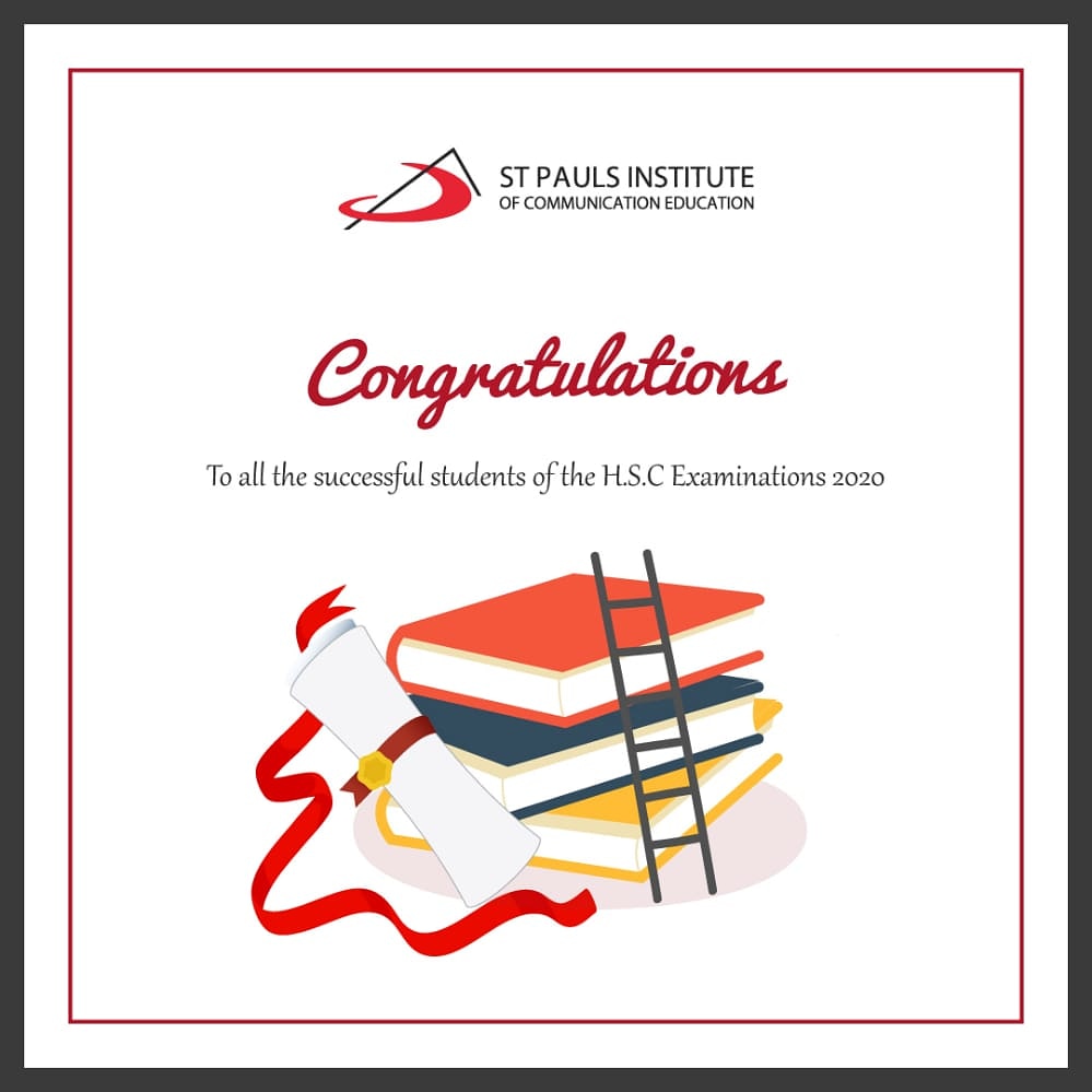 stpaulsice's tweet photo. Congratulations to all the successful students on the H.S.C examination results. We wish you all the best for your higher education goals.

#HSCexamination #examination #hsc https://t.co/hXDgAYkvdI