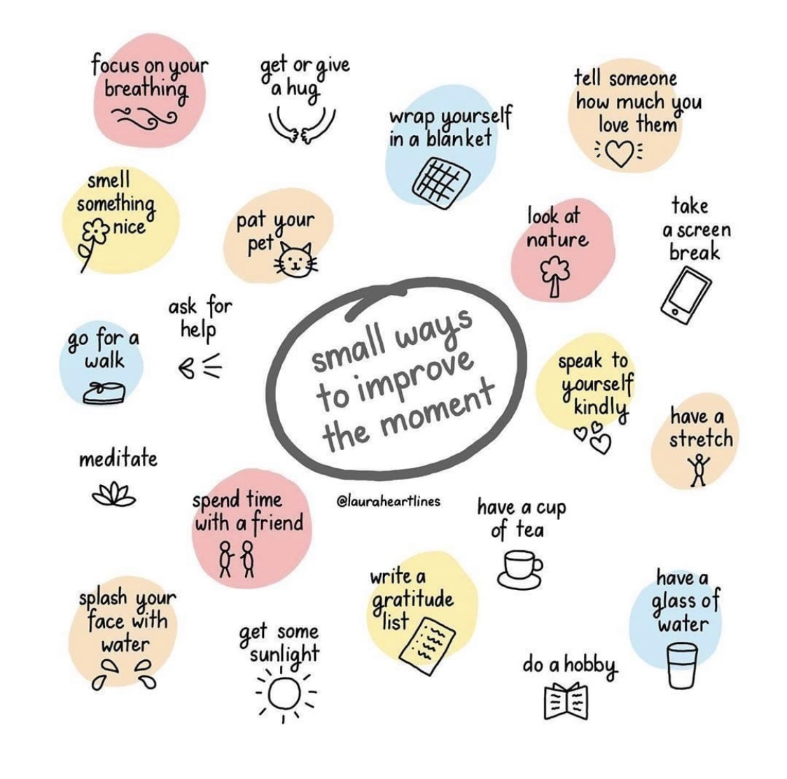 Small ways to improve the moment. (@lauraheartlines)