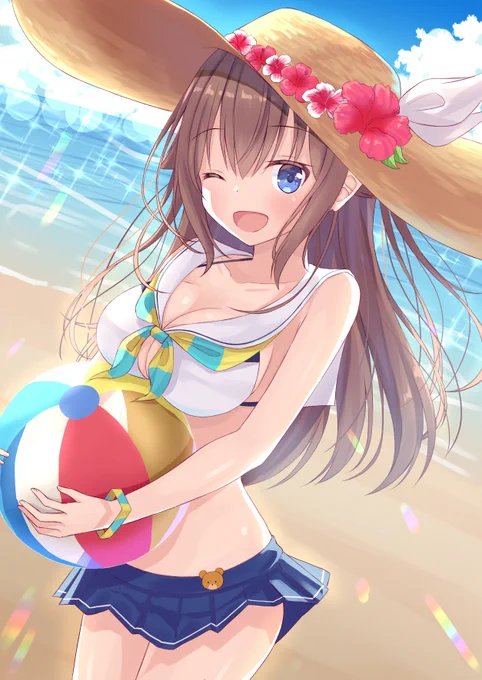 水着姿のそらちゃんもかわいい!!!!!!!!

#soraArt 
