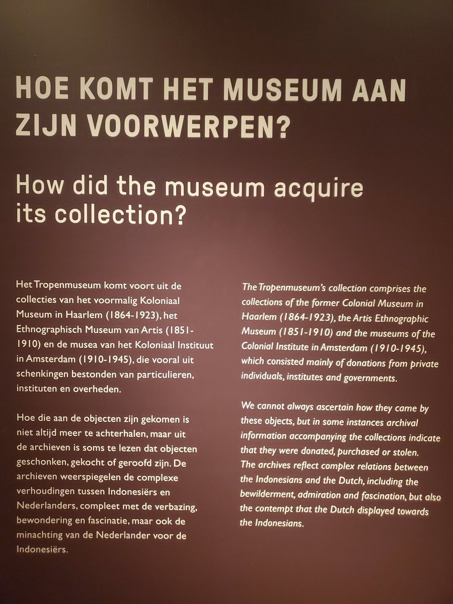 DrEmilineSmith's tweet photo. @Tropenmuseum is committed to repatriating looted objects, as pledged in 2019 by your director. Which objects are you repatriating or have problematic origins? Even more education/communication needed here #proactiverepatriation #reflexivity - https://t.co/tWOSCDyAE1 https://t.co/TMu4eykLJh