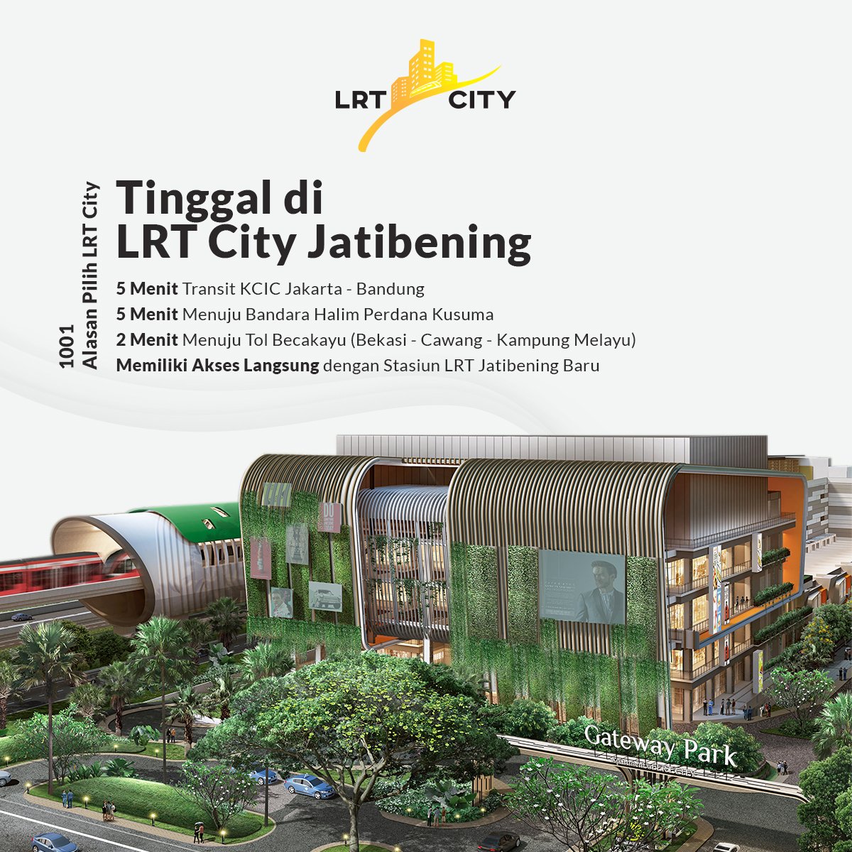 lrtcity's tweet photo. Begitu banyak kemudahan yang didapatkan dengan memilih LRT City Jatibening, apa saja kemudahannya? Yuk, dicek! https://t.co/q0ODd1hYJM