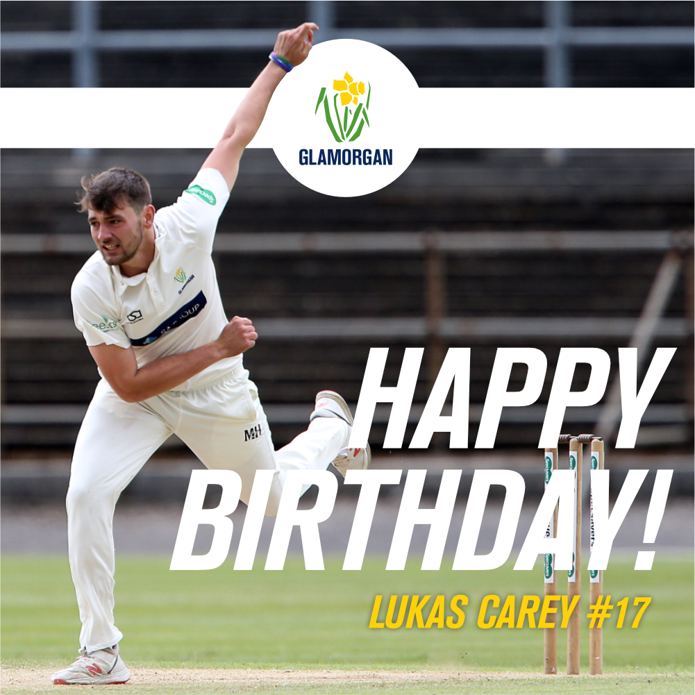 Happy Birthday to The Boy From The Bont, Lukas Carey! 🎉

The seamer has taken nearly 100 wickets for the Club - including a brilliant seven-wicket haul on debut 💪

Have a great day, <a href="/LukasCarey/">Lukas Carey</a> 🎂