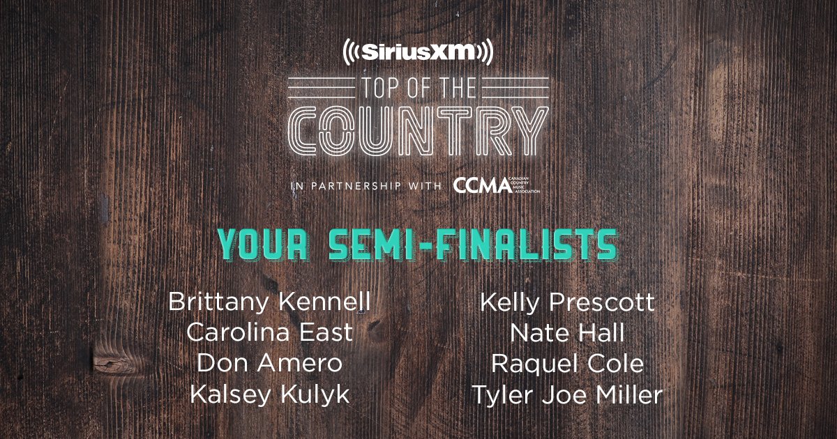 Here are your 2020 Top of the Country Semi-Finalists. Follow along to see if your favourite artist will become a part of country history. In partnership with @CCMAofficial. #TopofTheCountry