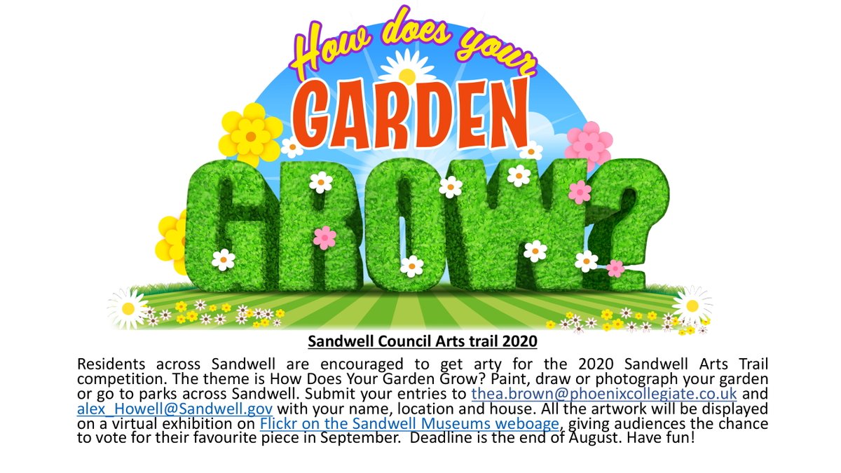 🌻🌹🌷💮🌼💐🌺🌳We have received some amazing entries for <a href="/Arts_Sandwell/">Sandwell Arts</a> 'How does your garden grow?' From parks and gardens in #Sandwell. A BIG Well Done to Paulina Rozkowinska, Summer Heeley, Ethan Dutton all in year 9 for sending in these amazing photos! 🌻🌹🌷💮🌼💐🌺🌳