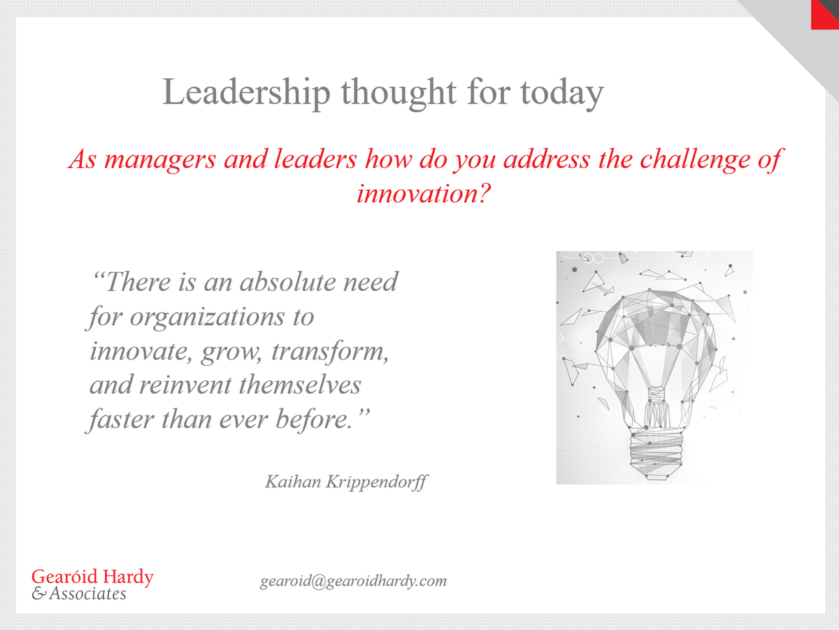 gearoid_hardy's tweet photo. “There is an absolute need for organizations to innovate, grow, transform, and reinvent themselves faster than ever before.” #adaptive,#adaptiveleadership,#leadership,#leadershipadvice,#leadershipdevelopment,#teamdevelopment,#changemanagemnt,#complexchange https://t.co/O7idP3Ho7z