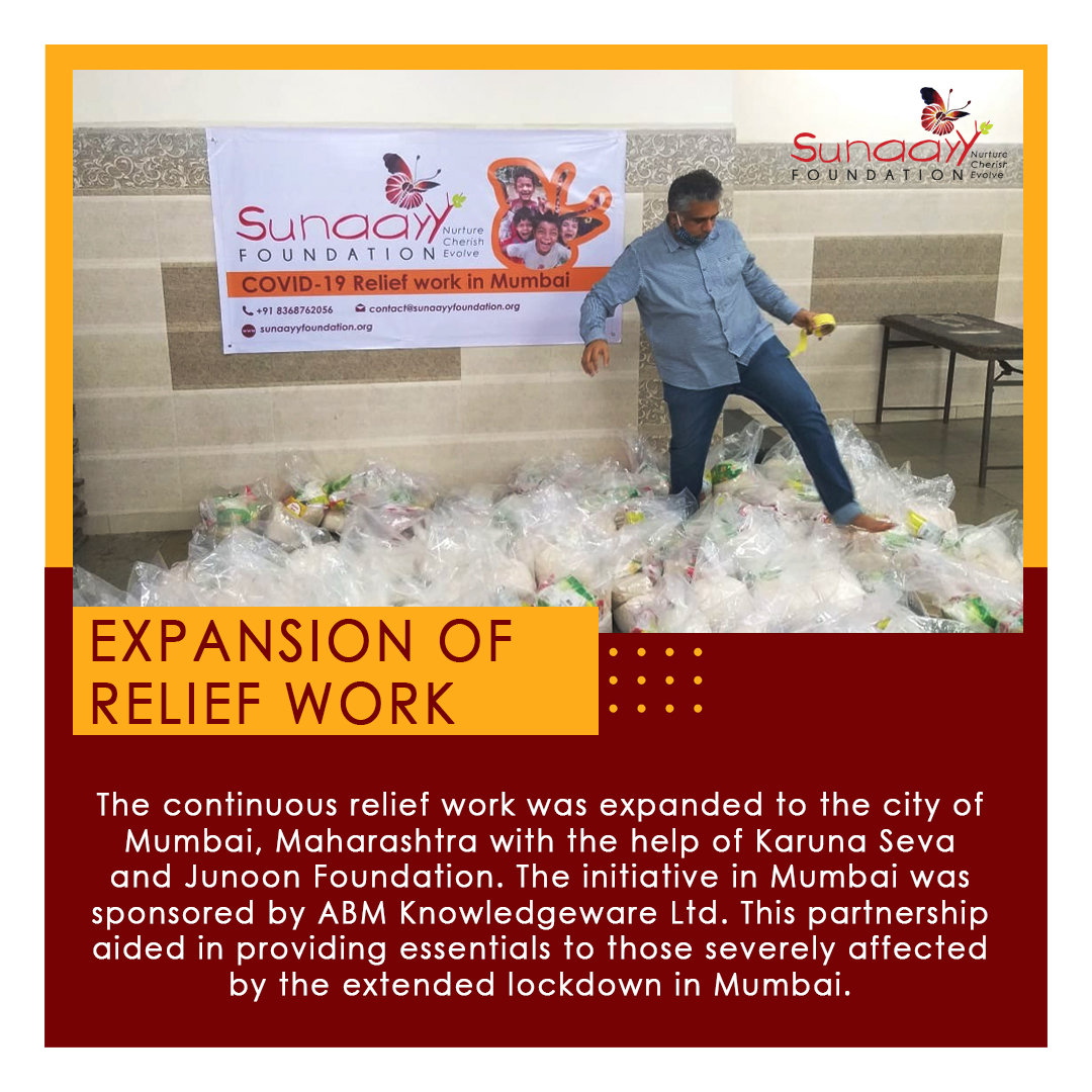 NishVishwa's tweet photo. Sunaayy Foundation expanded their distribution of relief materials to the city of Mumbai,Maharashtra. Local aid and volunteer support for these distributions was provided by Karuna Seva and the Junoon Foundation.#covid19 #rte #volunteer #donate #socialgood #fundraising #humanity https://t.co/mWccvhfWLw