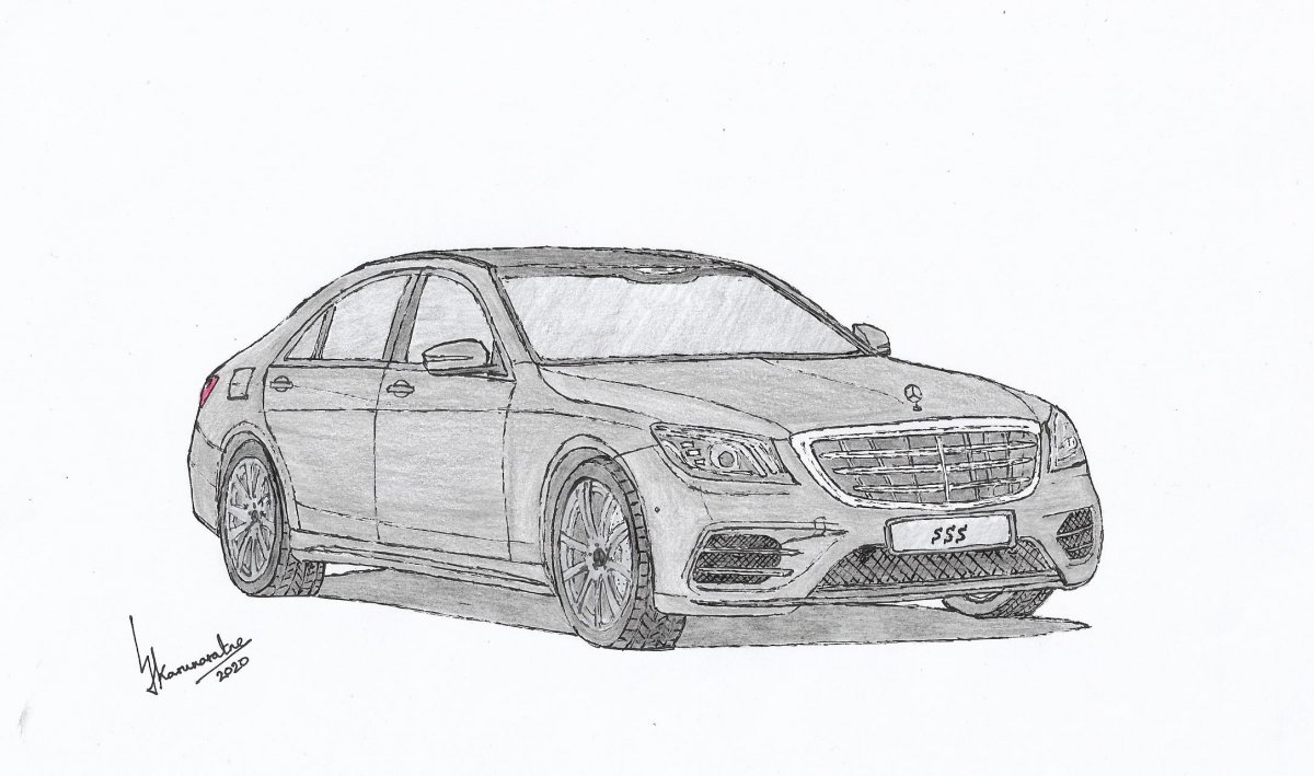 How to Draw a Mercedes Car  Drawing Easy Car  How to Draw a Car  YouTube