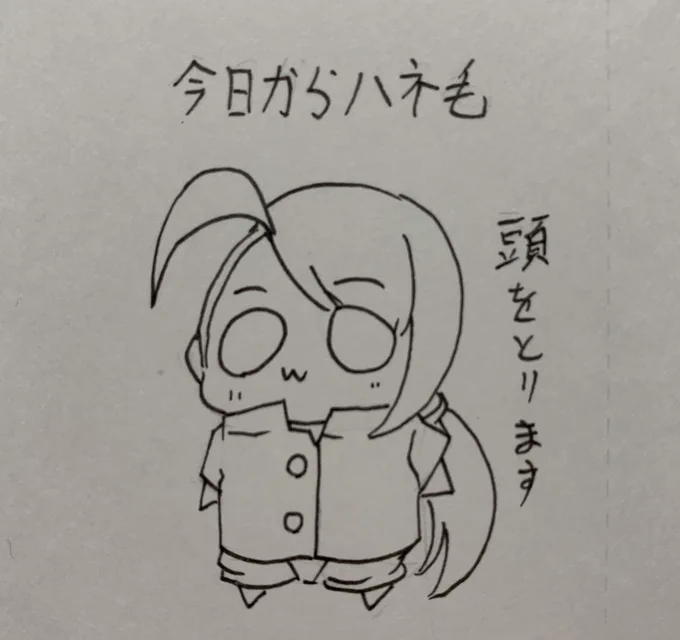 今日からハネ毛 