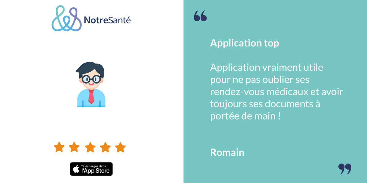 GererNotreSante's tweet photo. Hello !👋 N'hésitez pas à #télécharger notre #app
@GererNotreSante et à rédiger votre avis sur les #stores comme Romain ! Votre #feedback nous tient à coeur pour nos prochaines versions ! 📱
➡️ App Store : https://t.co/6W2NfmW5JJ
➡️ Google Play : https://t.co/DURZ8vpTAb https://t.co/9IdmCtUZjF