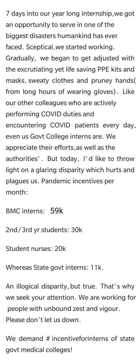 ambho14's tweet photo. #incentiveforinterns 
@AUThackeray @rajeshtope11 https://t.co/bOF6GOMYBB