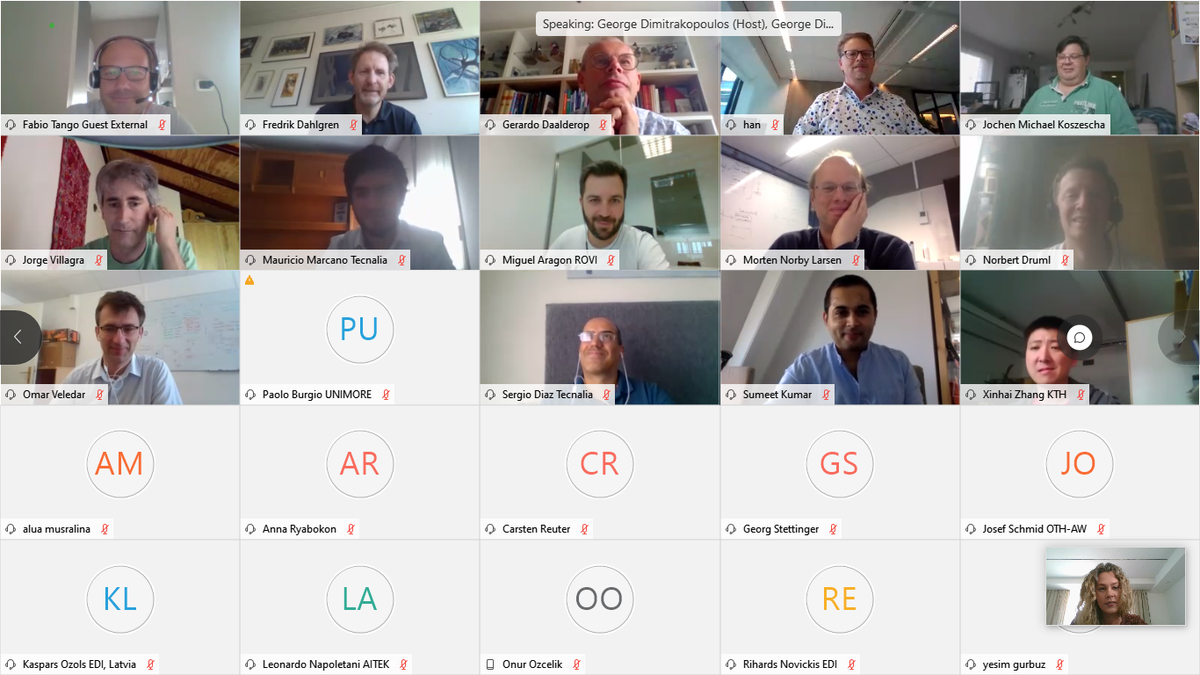 PRYSTINEproject's tweet photo. We are very happy with the accomplished successful 2nd project review that took place #virtually!
#happyfaces of our #partners 
#Teampower #Review #Fusion #AutonomousVehicles #Failaware #Failsafe
Thanks to everyone involved! https://t.co/Ly31yPe4sE