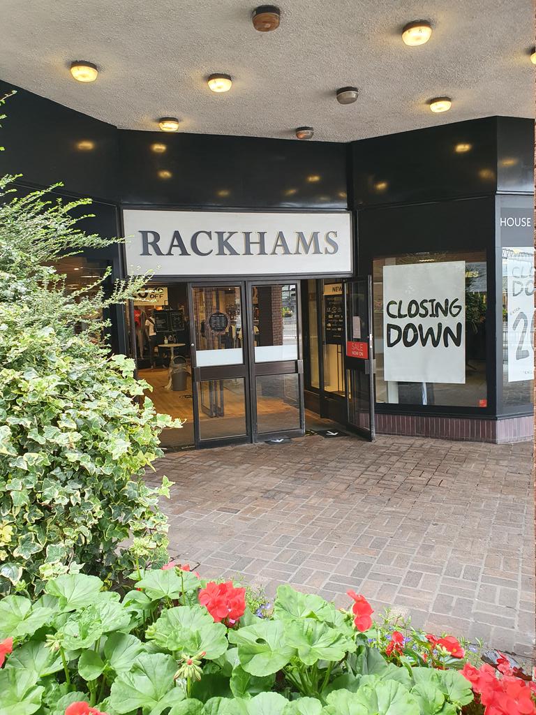 ATCP1's tweet photo. Sad news for #Altrincham @RackhamsAlty closing down sale https://t.co/coeSou0mYm