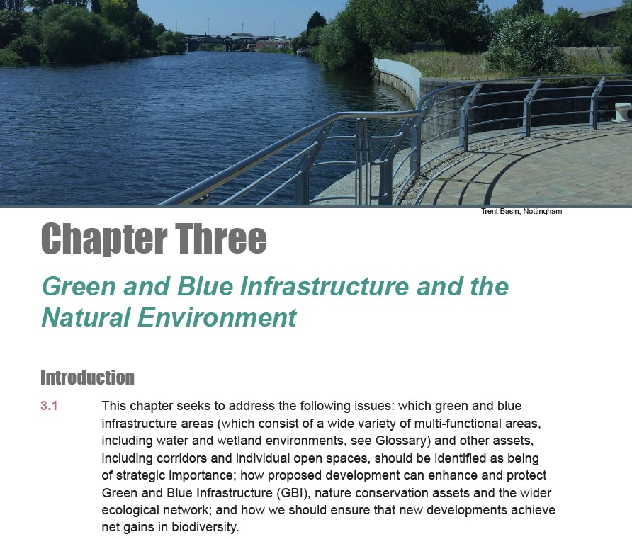 BlueGreenCities's tweet photo. The Greater Nottingham Planning Partnership are currently consulting on the Greater Nottingham Strategic Plan - whole chapter on green &amp; blue infrastructure &amp; the natural environment which is great, but can they do more?https://t.co/jX2hZxjJjy @MyNottingham @CN2028 https://t.co/fb30rAoYef