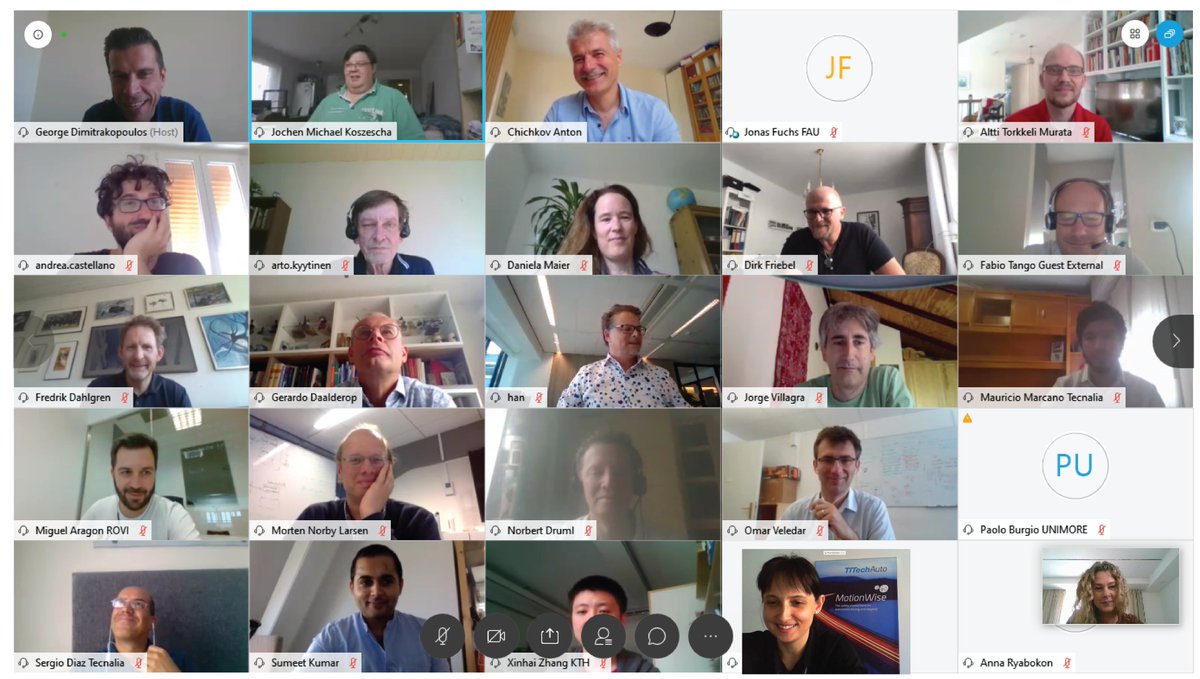 PRYSTINEproject's tweet photo. We are very happy with the accomplished successful 2nd project review that took place #virtually!
#happyfaces of our #partners 
#Teampower #Review #Fusion #AutonomousVehicles #Failaware #Failsafe
Thanks to everyone involved! https://t.co/Ly31yPe4sE