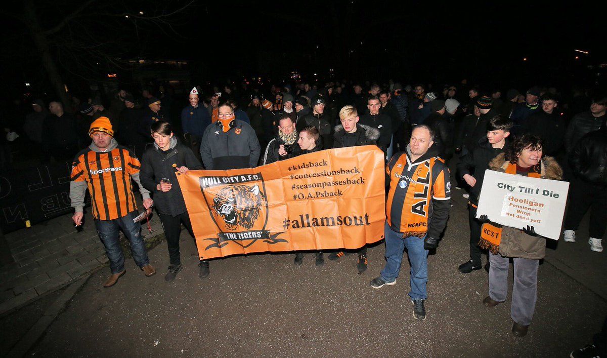 It soon led to protests.Banners were being shown at games saying "Hull City till we die"Mr Allam responded with "They can die as soon as they want, as long as they leave the club for the majority who just want to watch good football."Charming.