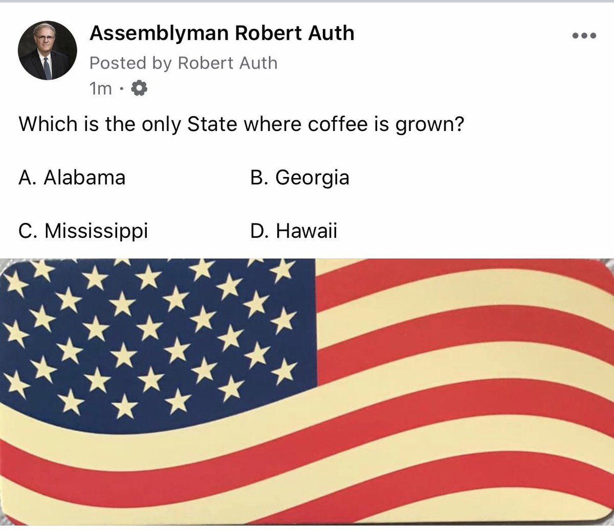 Robert_Auth's tweet photo. Last quiz for the weekend. #ProudAmerican #NJAssemblyGOP #PCCRO #BCRO #NJGOP #SussexGOP #WarrenGOP #COVID19 https://t.co/8BVxwoBVL0