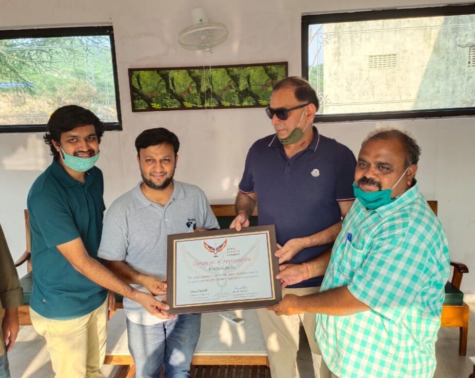 RakshaJaipur's tweet photo. Team Raksha receiving a certificate of appreciation from #WorldWildernessCongress.
Though it was cancelled at the last moment due to COVID19 but a lot of efforts and time were put in by #volunteers and the #Wild11 Management team. https://t.co/H2QSnXZ3wf