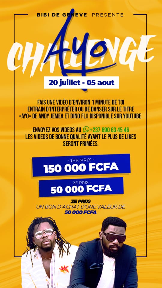 AndyJemeaVille's tweet photo. Le #AyoChallenge est donc la. Le principe est comme décrit sur le flyer.
Le lien du clip #Ayo 👇👇
https://t.co/F4LX9AFAFP
Bonne chance à toutes et à tous 🤗😎

#Pharao https://t.co/NPIk4ViaA7