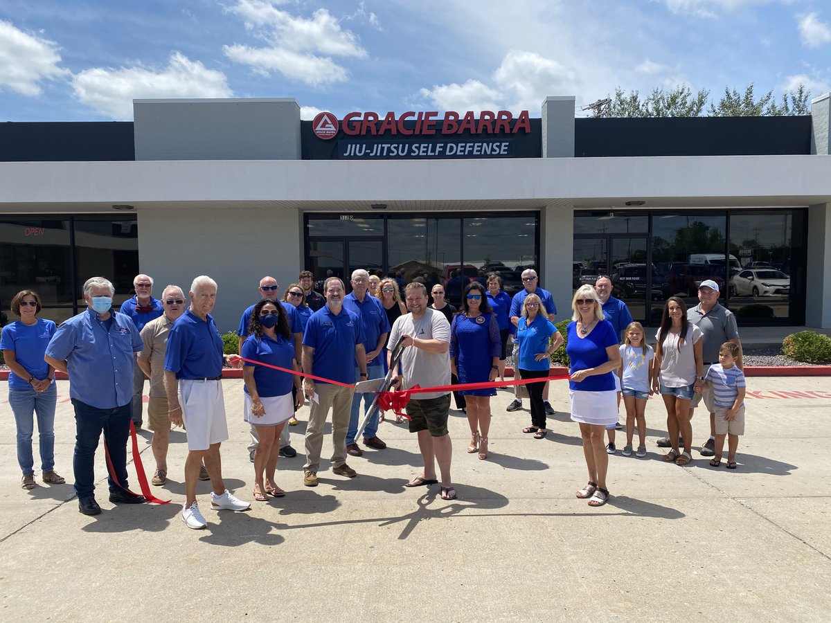 Congratulations Gracie Barra Jefferson City Brazilian Jiu Jitsu &amp; Self Defense on your new location at 512 Ellis Blvd Ste. P. Gracie Barra offers Jiu Jitsu and self-defense classes for ages 4 and up in a clean family environment.

Pictured cutting the ribbon: Rob Warner (Owner)