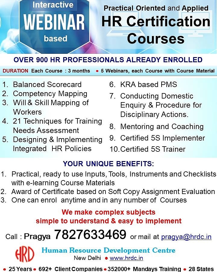 pbhrdc's tweet photo. 900+ Professionals already enrolled in our Certification Courses. The Courses are designed and delivered by our expert with experience and exposure of working for over 600 + Client Companies.@hrdc_delhi https://t.co/2ftqkXuu1u
#certifications #certificationcourse #hrcertification https://t.co/ZOAy4HmJJ8
