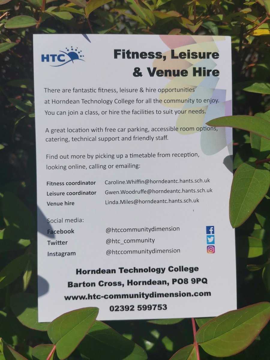 With lockdown restrictions easing Horndean Technology College are hoping to have a great community programme in place next term. htc-communitydimension.com