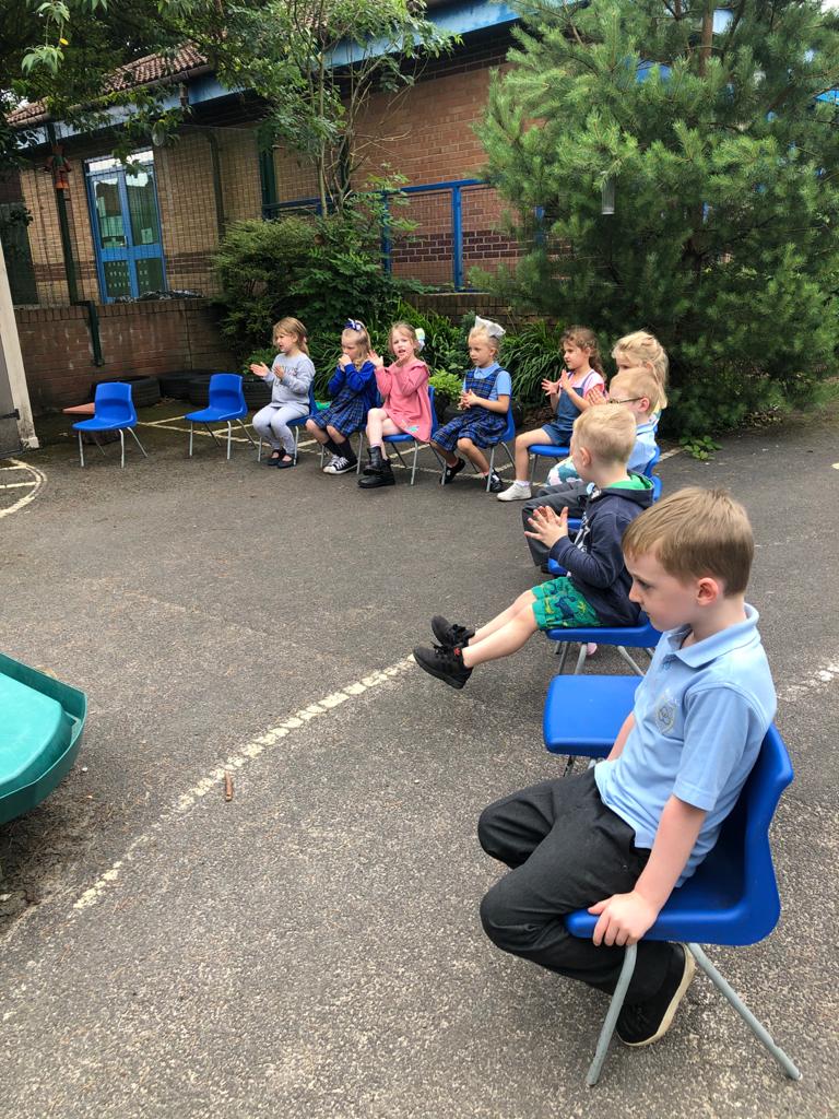 RectorySchool's tweet photo. Today our EYFS bubble had a mini sports day. They were brilliant! We even had an award ceremony 😁👏👏#eyfs2020 #perseverance #creatingmemories #socialdistancedsportsday https://t.co/jJ9FSG1xGx