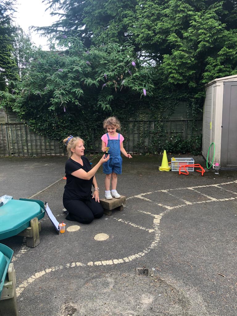 RectorySchool's tweet photo. Today our EYFS bubble had a mini sports day. They were brilliant! We even had an award ceremony 😁👏👏#eyfs2020 #perseverance #creatingmemories #socialdistancedsportsday https://t.co/jJ9FSG1xGx