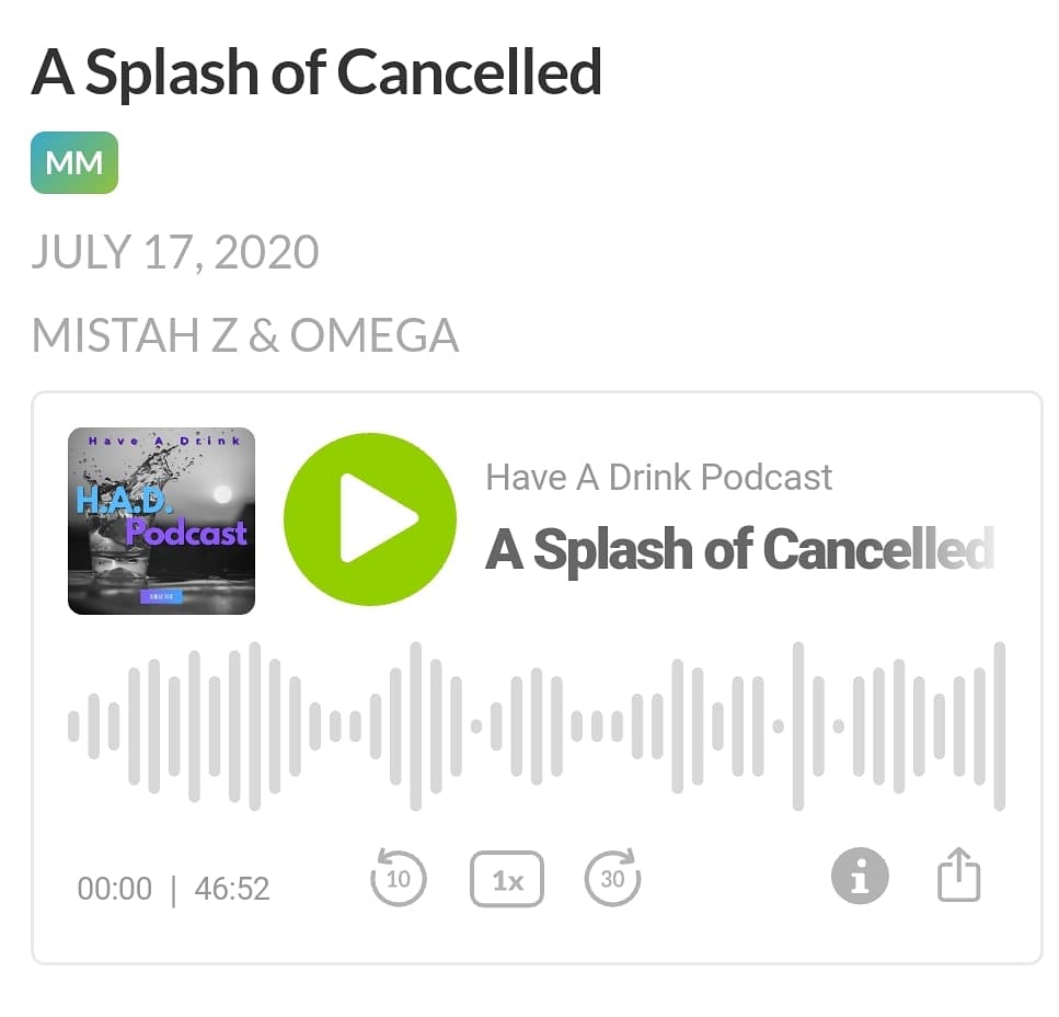 HaveADrinkCast's tweet photo. NEW EPISODE π¨π£ "A Splash of Cancelled" airing now don't miss it π» (Link In Bio)
β’
β’
β’
#hadcast #hadpodcast #haveadrinkcast #CancelCulture #Redemption #Compassion #shanedawson #nickcannon #jadapinkettsmith #willsmith https://t.co/qPOb4jzb9J