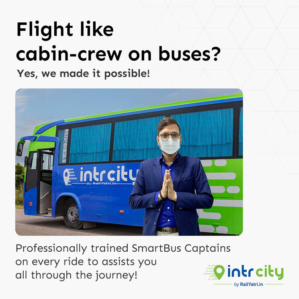 RailYatri's tweet photo. Our SmartBus Captain travels with you all through the journey to ensure a safe & comfortable #travel experience for you!
Book your #SmartBus experience now: https://t.co/kpn88j0vwx
#UpgradeToSmartBus #IntrCity #RailYatri #TravelSmarter #TravelBetter #FridayVibes #BestBusService https://t.co/cqtrElPpJC