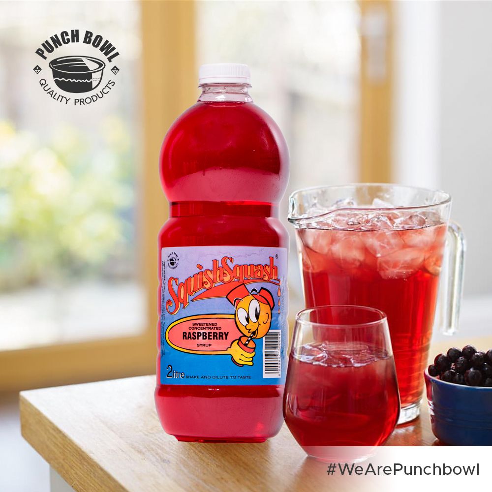 Ready for the weekend? Start it off properly with a deliciously refreshing jug of our Squish Squash Raspberry cordial. #Punchbowl #ProudlyZimbabwean