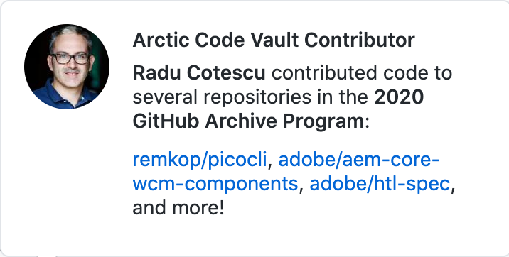 Oh well, my coding mistakes will now live for 1000 years. 🤣

#ArcticCodeVaultContributor #GithubArchiveProgram #github #opensource