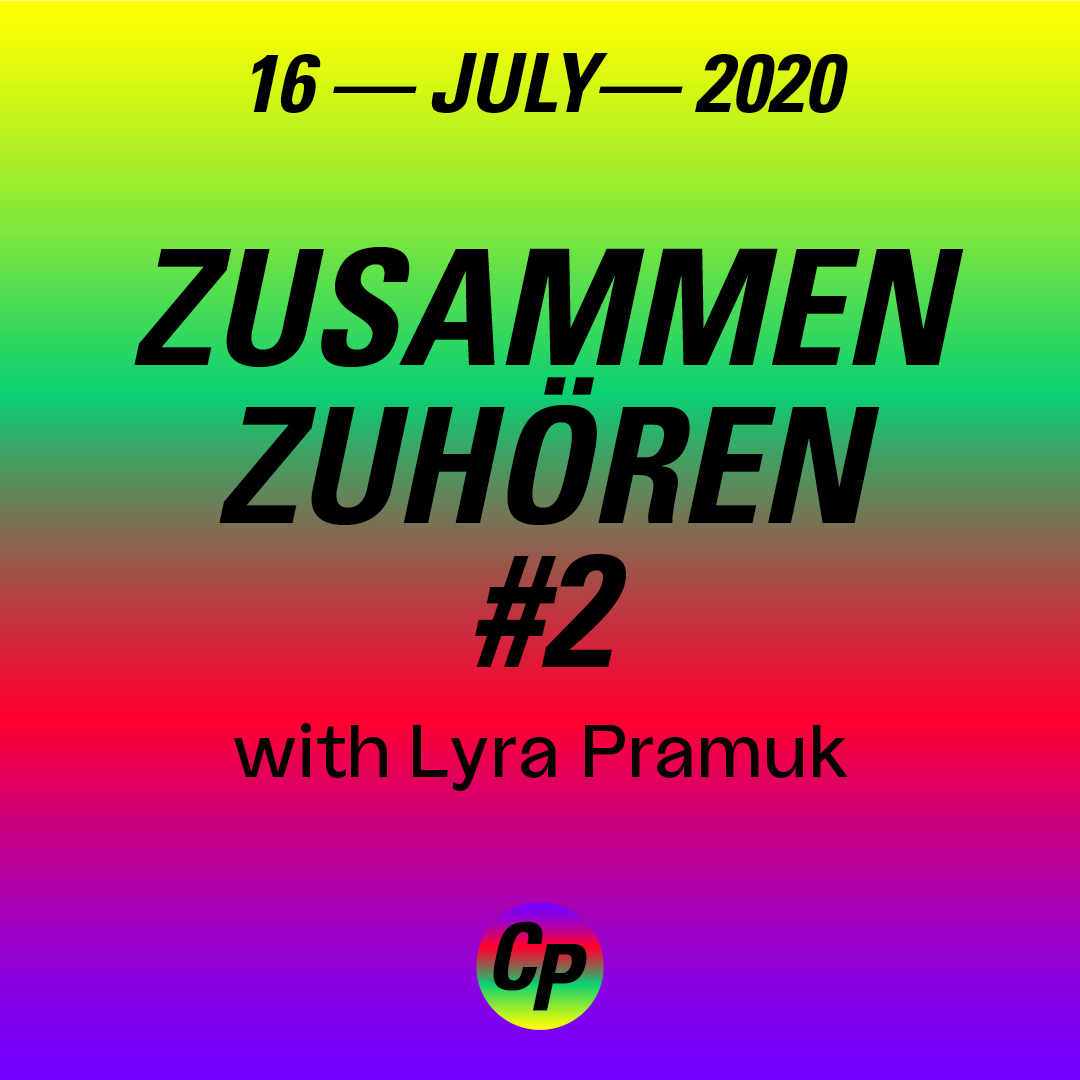 Here is the playlist of Zusammen Zuhören #2 with @lyra_pramuk , each song was brought by one of the group participants. Also suited for your weekend home listening and music discovery: collectivepractices.acudmachtneu.de/2020/07/17/zus…