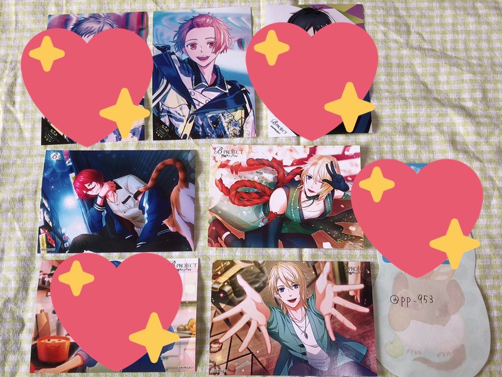pp_953's tweet photo. 【交換】B-PROJECT Bプロ ブロマイド ファミマ PARTY SWEETS Supernova スパノヴァ 

出▷不動、音済、遥日
求▷同種 釈村(釈村決まり次第野目)
スパノヴァ明謙は野目との交換のみ。

郵送交換。
他ツイの物とも纏めて交換して頂ける方優先。
よろしくお願いします。 https://t.co/Bo5avnGYRK