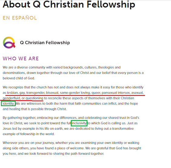 15/Also, notice that John Franke writes his postcolonial article with Megan Defranza. well, who is she? She's a former board member for Q-Christian. What's that you ask? it's an organization that fully embraces postmodern gender theory in the name of JesusDeconstruction indeed