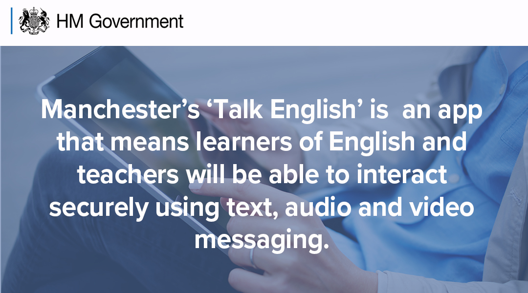 mhclg's tweet photo. .@ManCityCouncil are developing a new app funded by our new £5.1m ESOL for Integration Fund to help those with little or no English to get access to high quality English lessons online. https://t.co/kY5j4qJ15Q https://t.co/UEDKG8pBsv