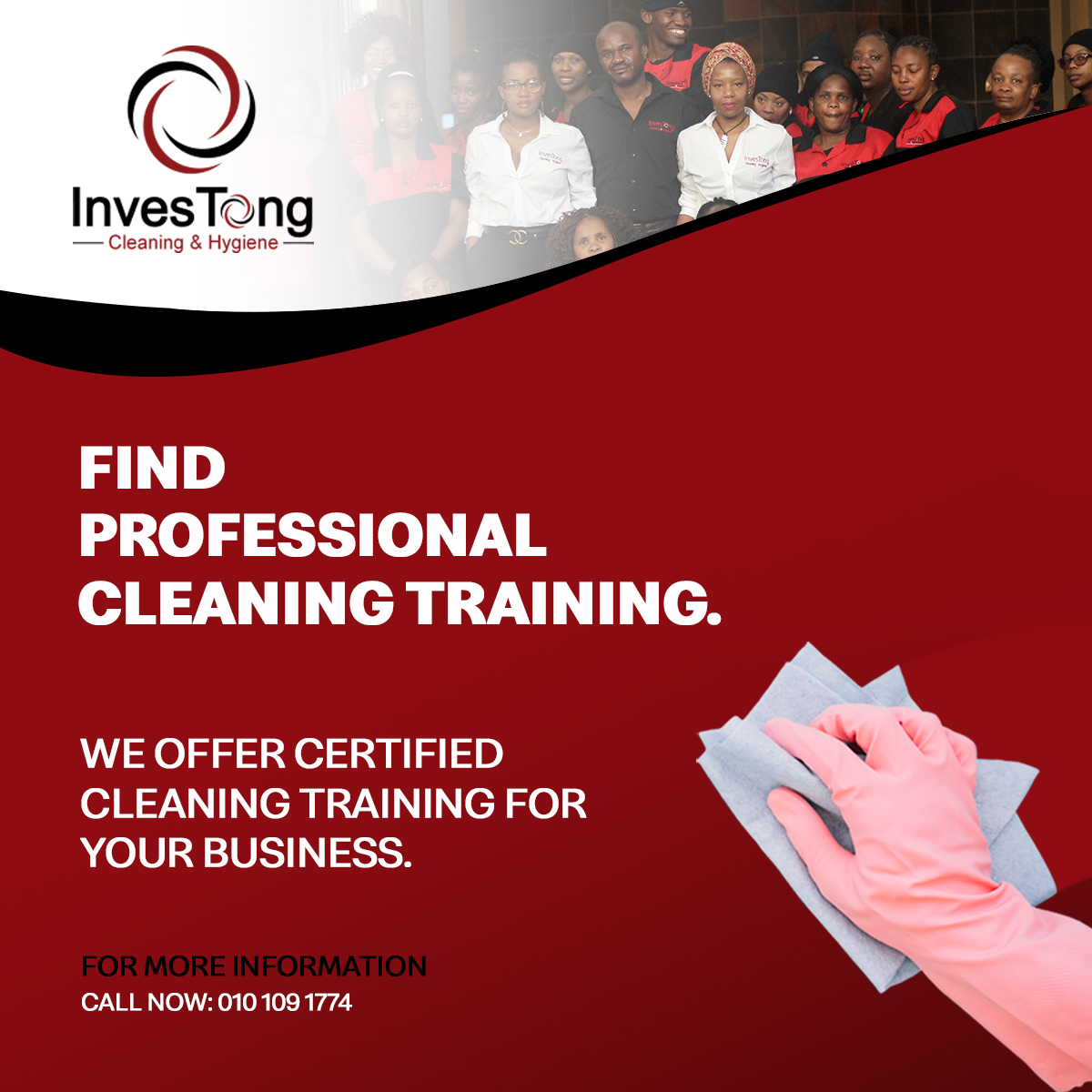 InvestongGroup's tweet photo. At InvesTong we don’t only offer deep and day-to-day cleaning solutions we also offer certified cleaning training for your staff in order for them to successfully clean and disinfect their working spaces for their ease of mind and to ensure they slow down the spread of COVID-19. https://t.co/NZk2W7sHcT
