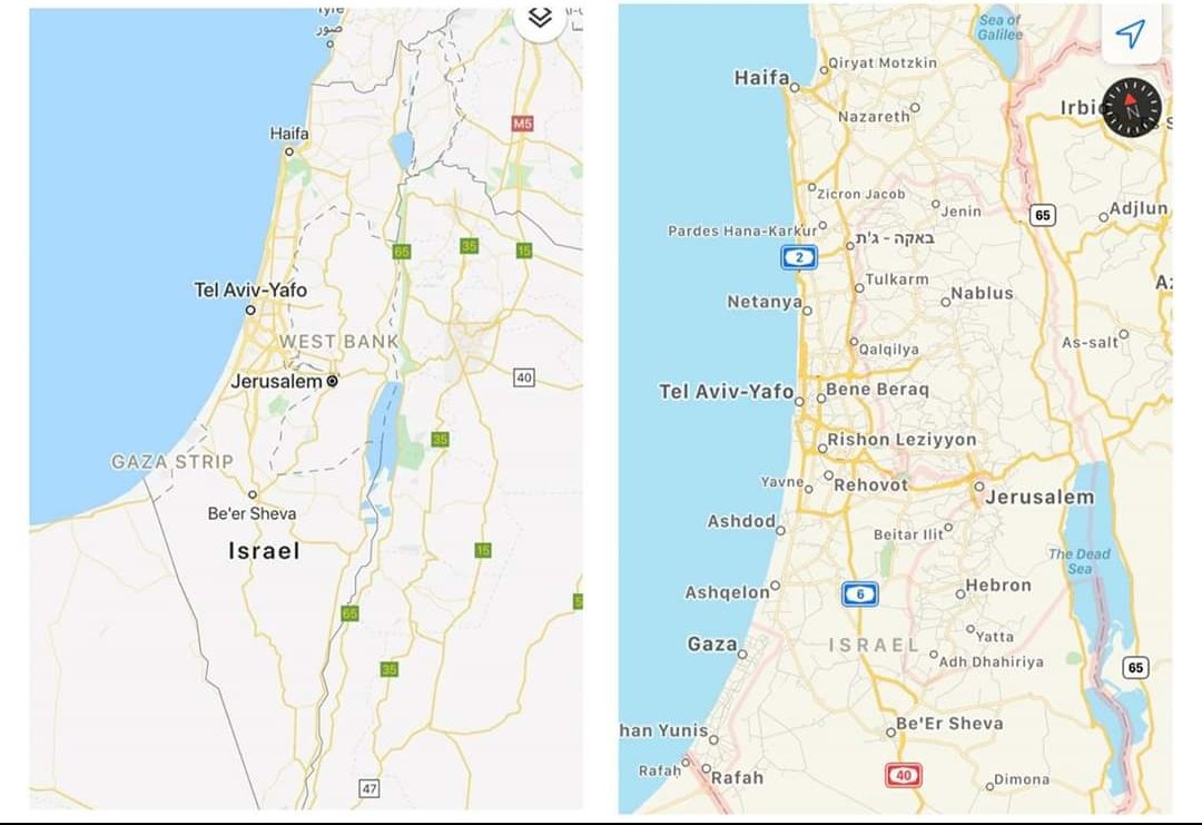 Filistini haritadan silen Google maps ve Apple maps haddini bilecek. Apple ürünleri ni,Google ve Google ait YouTube platformlarını boykot ediyorum.
#googleboycot #YouTubeboycot