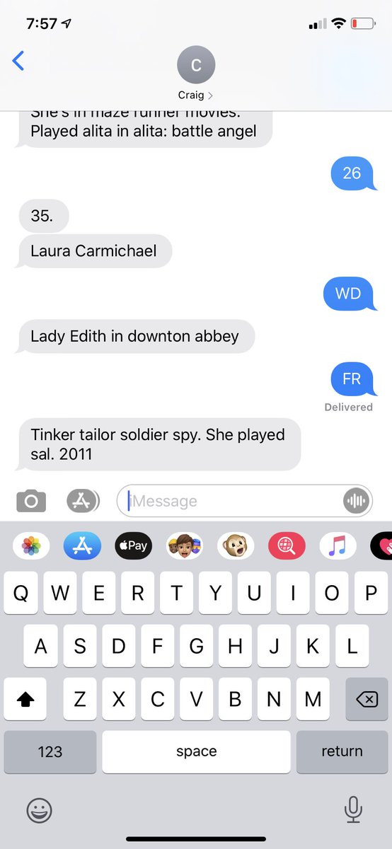 TICSUpdates's tweet photo. Little window into the IMDB Birthday Game, Quaran-TICS edition. 
WD = Who dat? 
FR = First role?
#fanoutreach https://t.co/wzARqp3TMs
